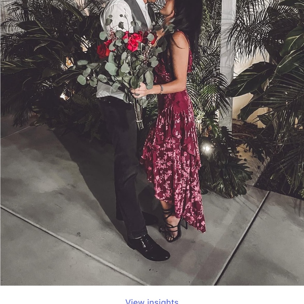 Vici Asymmetrical Dress in Red Floral